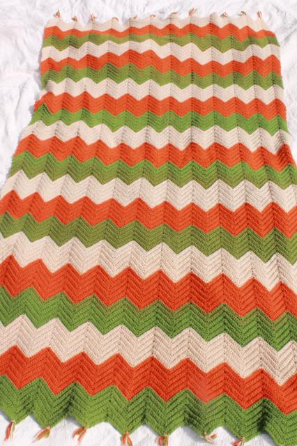 photo of lot vintage crocheted afghans & small blankets, scrap yarn crochet in all colors! #10