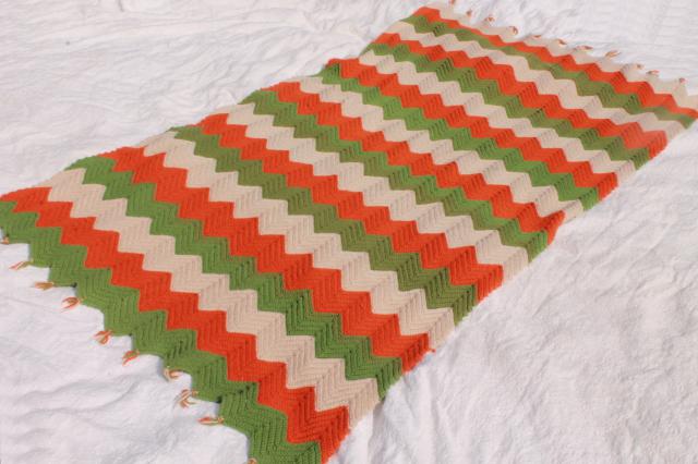 photo of lot vintage crocheted afghans & small blankets, scrap yarn crochet in all colors! #11