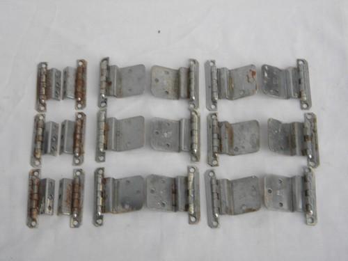 photo of lot vintage deco chrome cabinet door hinges, architectural hardware #1