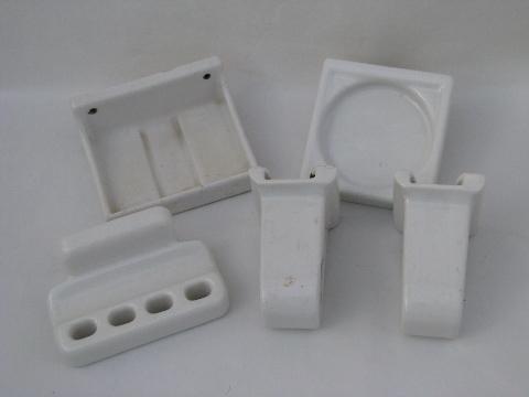 photo of lot vintage deco porcelain architectural bath fittings #1