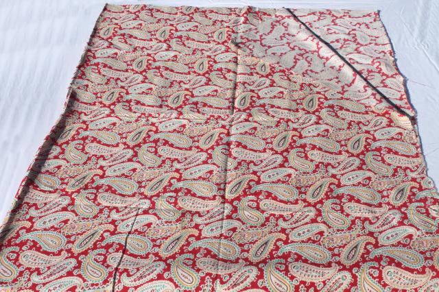 photo of lot vintage farm feed sack fabric, cotton print feedsacks for quilting / sewing fabrics #5