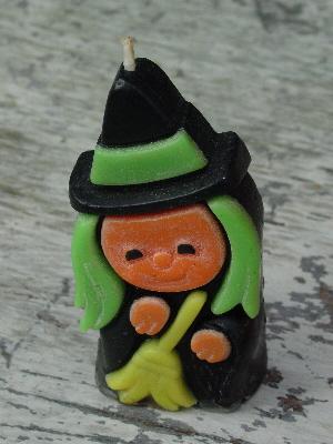photo of lot vintage figural candles, all Halloween #4