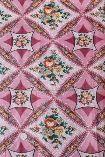 photo of lot vintage floral chintz print cotton fabric, 40 yards in different prints & color #2