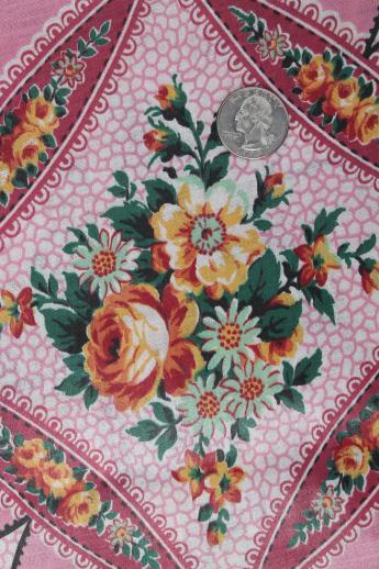photo of lot vintage floral chintz print cotton fabric, 40 yards in different prints & color #3
