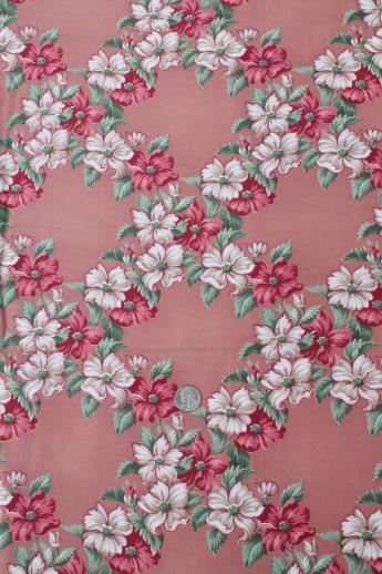 photo of lot vintage floral chintz print cotton fabric, 40 yards in different prints & color #4