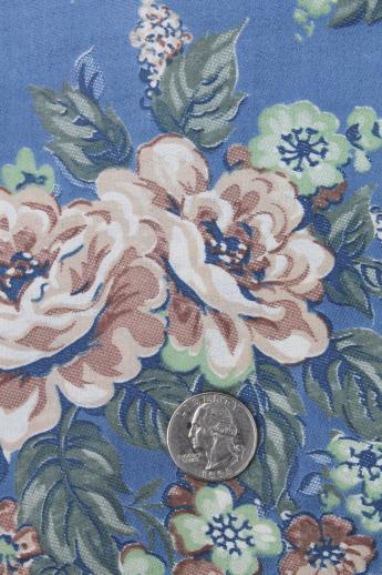 photo of lot vintage floral chintz print cotton fabric, 40 yards in different prints & color #7