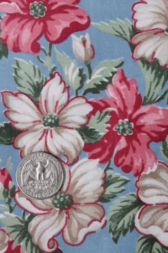 photo of lot vintage floral chintz print cotton fabric, 40 yards in different prints & color #11