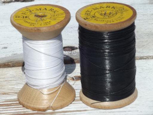 photo of lot vintage heavy weight glace cotton thread for leather work, shoe making #2