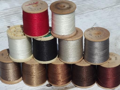 photo of lot vintage heavy weight nylon twist thread for leather work, shoe making #1