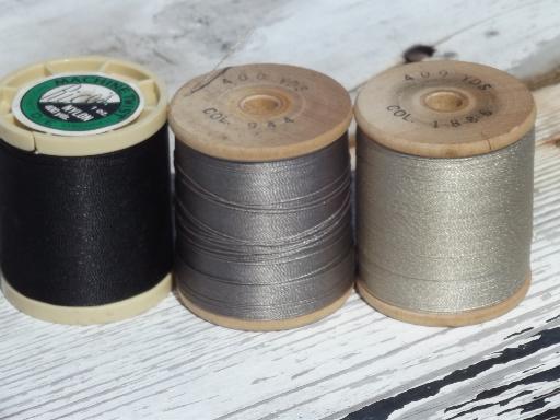 photo of lot vintage heavy weight nylon twist thread for leather work, shoe making #4