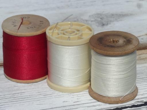 photo of lot vintage heavy weight nylon twist thread for leather work, shoe making #5