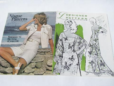 photo of lot vintage home sewing pattern catalogs, 70s retro mod, Vogue patterns etc. #6