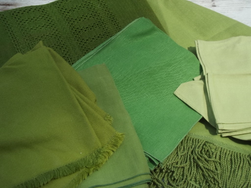 photo of lot vintage kitchen linens, retro south of the border fiesta colors! #7