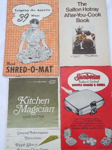 photo of lot vintage kitchenware / kitchen appliance owners manuals, instructions #5