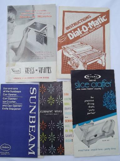 photo of lot vintage kitchenware / kitchen appliance owners manuals, instructions #6