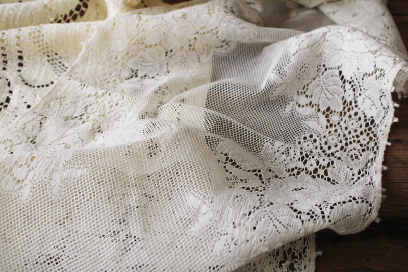 photo of lot vintage lace runners for upcycle or french brocante shabby chic decor #2