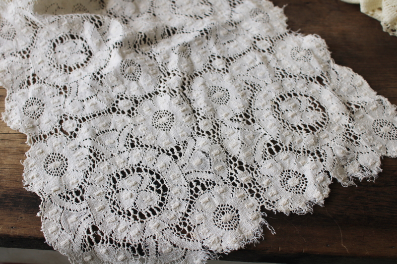 photo of lot vintage lace runners for upcycle or french brocante shabby chic decor #4