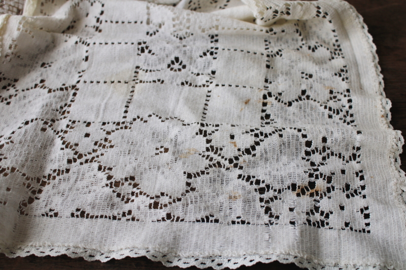 photo of lot vintage lace runners for upcycle or french brocante shabby chic decor #6