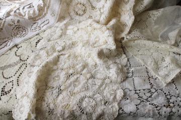 lot vintage lace runners for upcycle or french brocante shabby chic decor