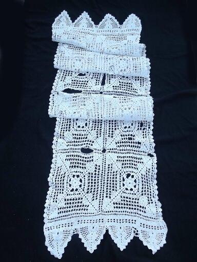 photo of lot vintage lace table linens, 10 different runners and dresser scarves #4