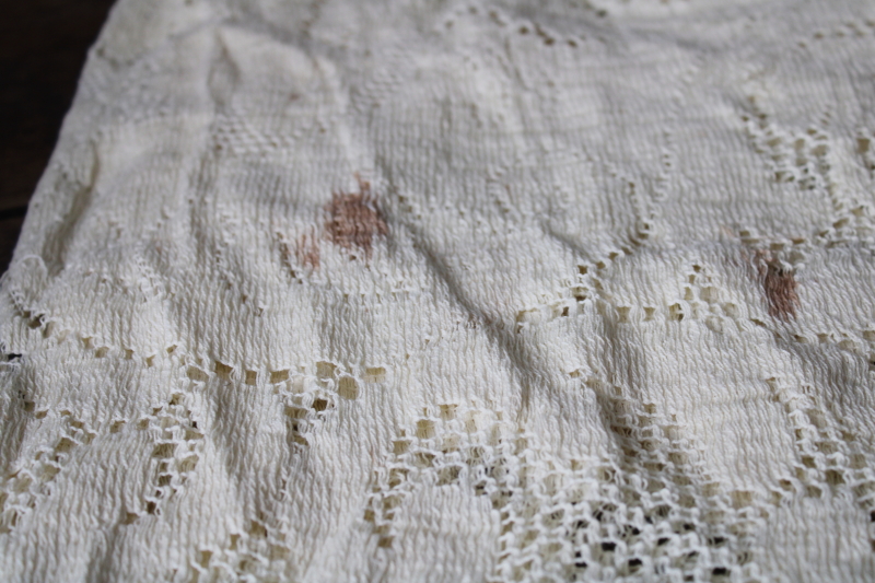 photo of lot vintage lace tablecloths shabby cottage chic decor linens or fabric for curtains etc #2