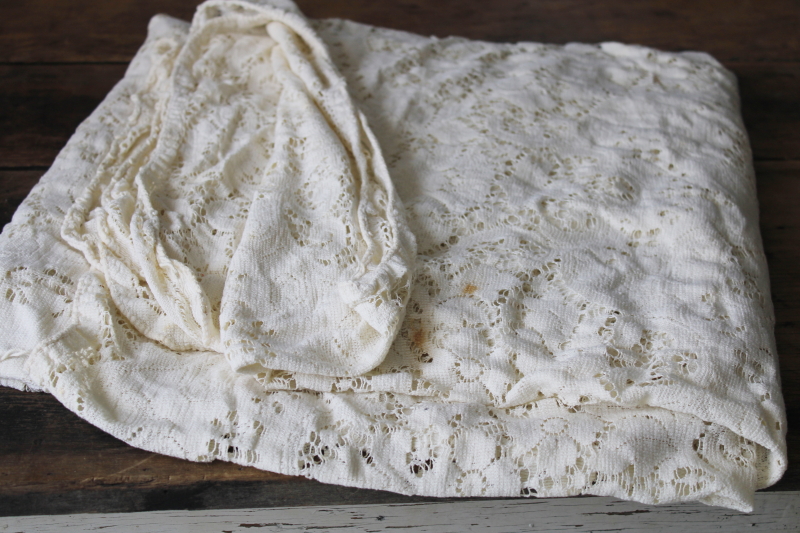 photo of lot vintage lace tablecloths shabby cottage chic decor linens or fabric for curtains etc #5