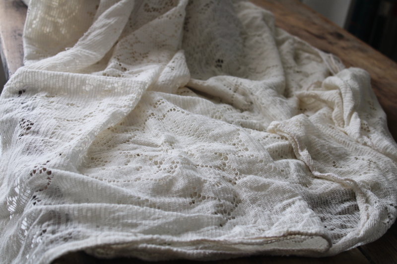 photo of lot vintage lace tablecloths shabby cottage chic decor linens or fabric for curtains etc #11