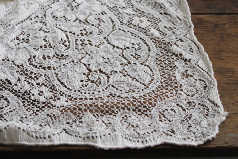 photo of lot vintage lace tablecloths shabby cottage chic decor linens or fabric for curtains etc #15