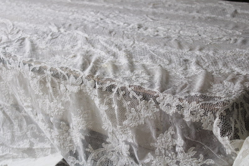 photo of lot vintage lace tablecloths shabby cottage chic decor linens or fabric for curtains etc #18