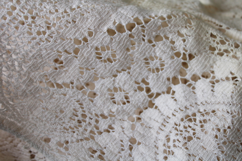 photo of lot vintage lace tablecloths shabby cottage chic decor linens or fabric for curtains etc #20