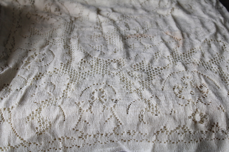 photo of lot vintage lace tablecloths shabby cottage chic decor linens or fabric for curtains etc #26