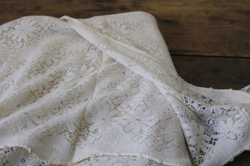 photo of lot vintage lace tablecloths shabby cottage chic decor linens or fabric for curtains etc #6