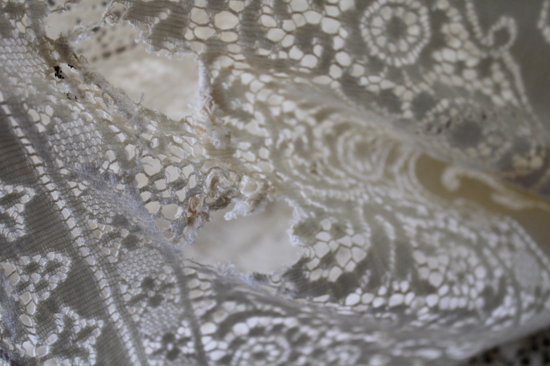 photo of lot vintage lace tablecloths shabby cottage chic decor linens or fabric for curtains etc #8