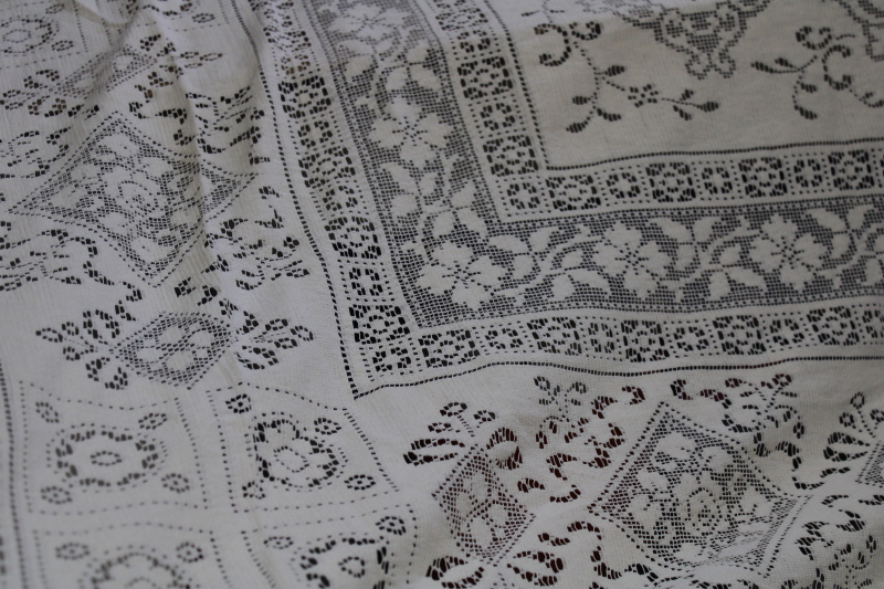 photo of lot vintage lace tablecloths shabby cottage chic decor linens or fabric for curtains etc #13