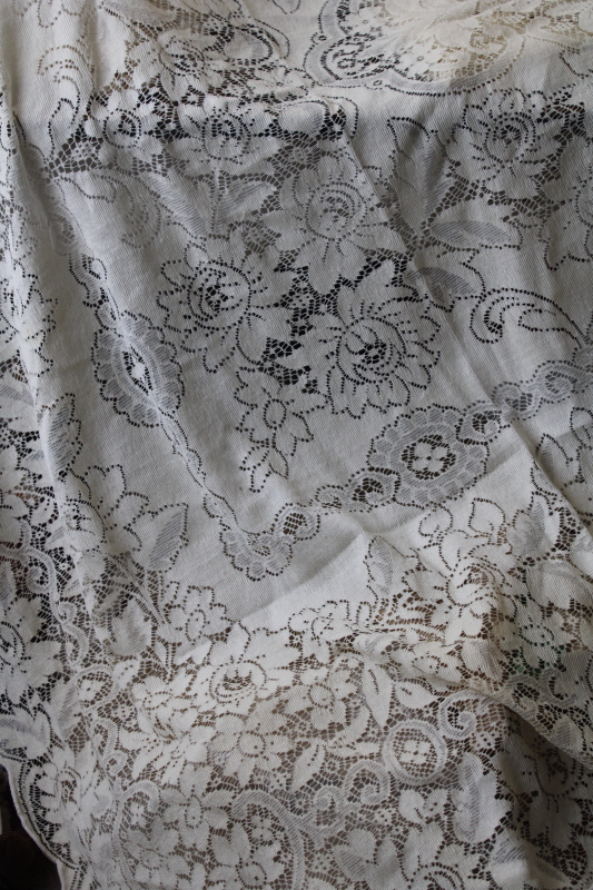 photo of lot vintage lace tablecloths shabby cottage chic decor linens or fabric for curtains etc #19