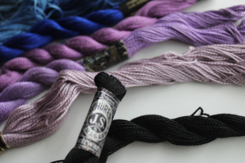 photo of lot vintage pearl cotton embroidery thread, DMC floss in a rainbow of colors  #8