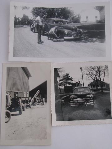 photo of lot vintage photos, 1940s - 60s rural mid-west farm life, soldiers, cars, etc. #3