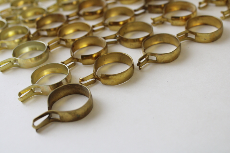 photo of lot vintage pinch type clips curtain rings for cottagecore style cafe curtains hanging rod  #2