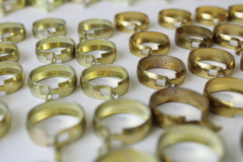 photo of lot vintage pinch type clips curtain rings for cottagecore style cafe curtains hanging rod  #3