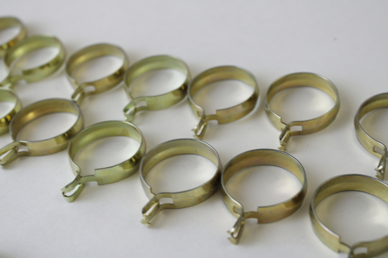photo of lot vintage pinch type clips curtain rings for cottagecore style cafe curtains hanging rod  #4