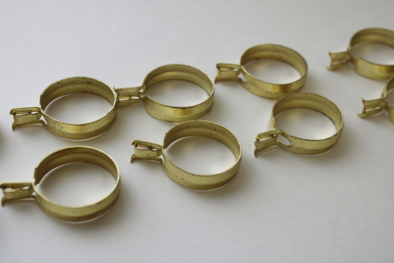 photo of lot vintage pinch type clips curtain rings for cottagecore style cafe curtains hanging rod  #5