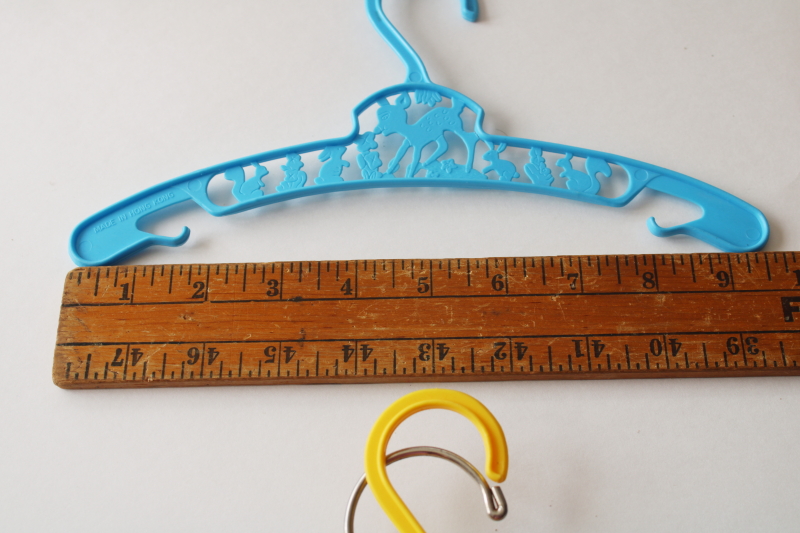 photo of lot vintage plastic baby clothes hangers, bambi deer, geese, humpty dumpty #2