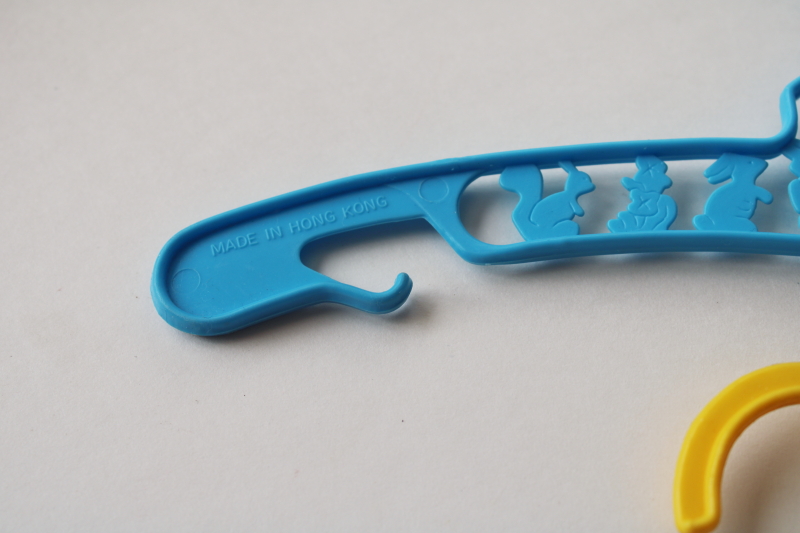 photo of lot vintage plastic baby clothes hangers, bambi deer, geese, humpty dumpty #8