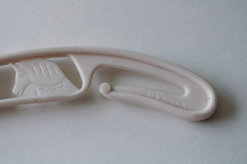 photo of lot vintage plastic baby clothes hangers, bambi deer, geese, humpty dumpty #10