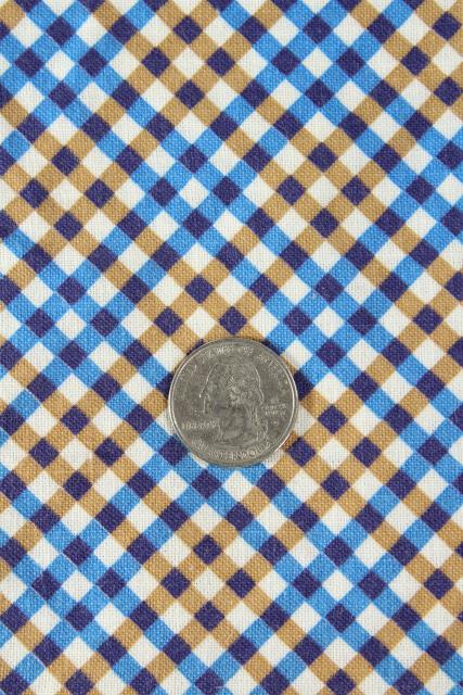 photo of lot vintage print cotton feed sack fabric, feedsack pieces for quilting, small sewing projects #5