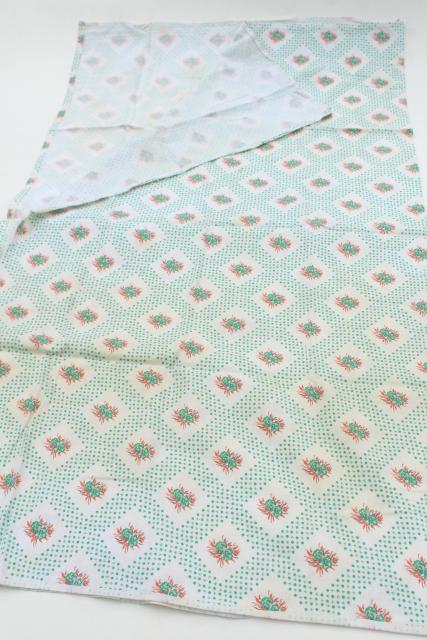 photo of lot vintage printed cotton feedsack fabric, lavender / blue prints feed sacks #15