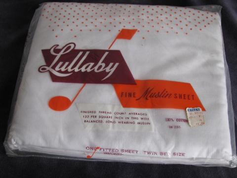 photo of lot vintage sealed package cotton bed linens, white & roses sheets #6