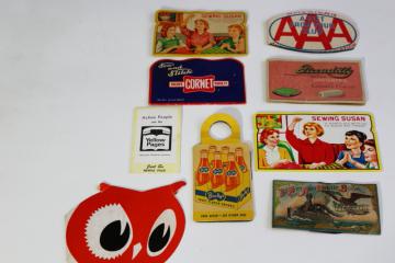 lot vintage sewing needles, needle books collection w/ retro graphics & advertising