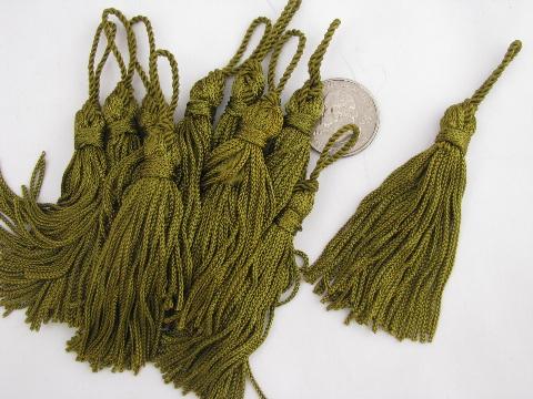 photo of lot vintage tassels, braid, edgings, sewing / upholstery / lampshade trim #2