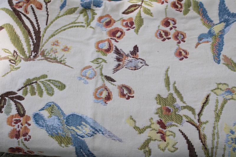 photo of lot vintage upholstery fabric sample pieces and remnants, tapestry, jacquard #2